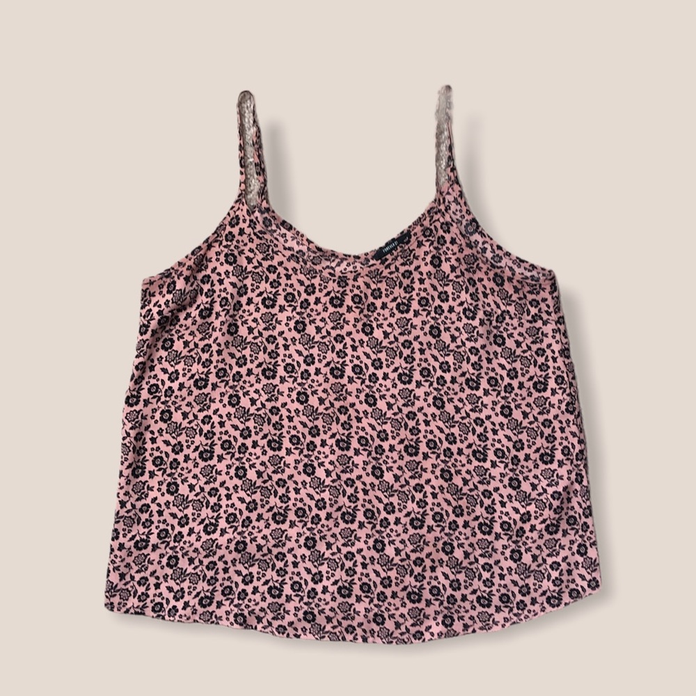 Pink floral tank top!